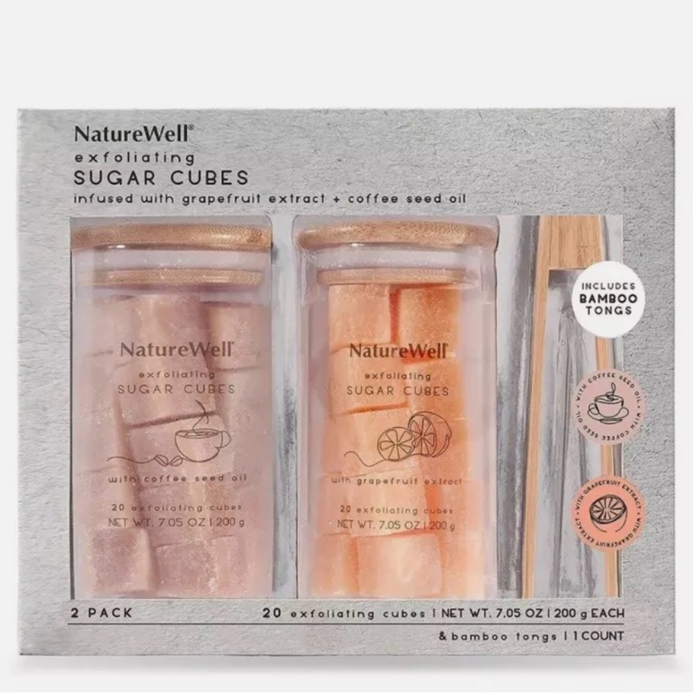 NatureWell Exfoliating Sugar Cubes, Grapefruit and Coffee, 20 Cubes
